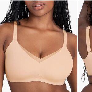 Honeylove LiftWear Crossover Bra Sand Beige 1X NWT 40C/D